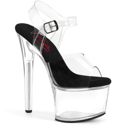 Pleaser PASSION-708 Black Insole Platform High Heels
