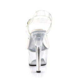 Pleaser ASPIRE-608 Clear Platform High Heels Shoes Women