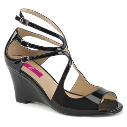 Pleaser Pink Label KIMBERLY-04 Black Patent Sale Men