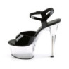 Pleaser ASPIRE-609 Black Clear Platform High Heels Women