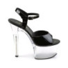 Pleaser ASPIRE-609 Black Clear Platform High Heels Women