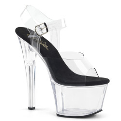Pleaser SKY-308 Black Insole Platform High Heeled Shoes