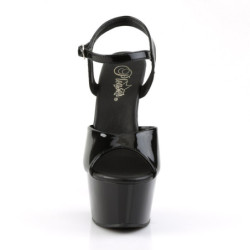 Pleaser ASPIRE-609 Black Patent Platform High Heels
