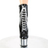 Pleaser ADORE-1020 Black Patent Silver Chrome Boots