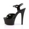 Pleaser ASPIRE-609 Black Patent Platform High Heels