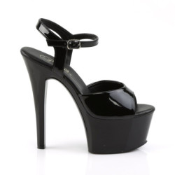 Pleaser ASPIRE-609 Black Patent Platform High Heels