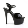Pleaser ASPIRE-609 Black Patent Platform High Heels