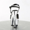 Pleaser ASPIRE-609 Black Chrome Platform High Heels