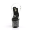 Pleaser SKY-308MG Black Platform High Heeled Pole Shoes