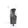 Pleaser SKY-308MG Black Platform High Heeled Pole Shoes