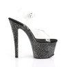 Pleaser SKY-308MG Black Platform High Heeled Pole Shoes