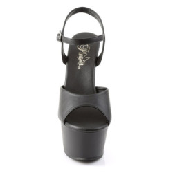 Pleaser ASPIRE-609 Black Platform High Heels Shoes Women