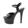 Pleaser ASPIRE-609 Black Platform High Heels Shoes Women