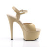Pleaser ASPIRE-609 Cream Platform High Heels Shoes Women