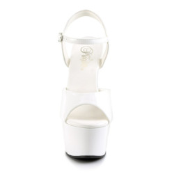 Pleaser ASPIRE-609 White Platform High Heels Shoes Women