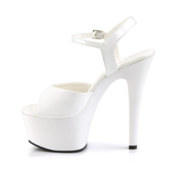 Pleaser ASPIRE-609 White Platform High Heels Shoes Women