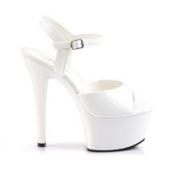 Pleaser ASPIRE-609 White Platform High Heels Shoes Women