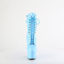 Pleaser ADORE-1020 Baby Blue Patent Heeled Ankle Boots