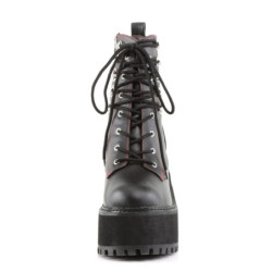 Demonia ASSAULT-100 Black Vegan Platform Women Boots