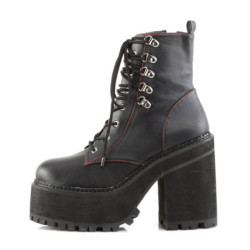Demonia ASSAULT-100 Black Vegan Platform Women Boots