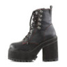 Demonia ASSAULT-100 Black Vegan Platform Women Boots