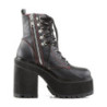 Demonia ASSAULT-100 Black Vegan Platform Women Boots
