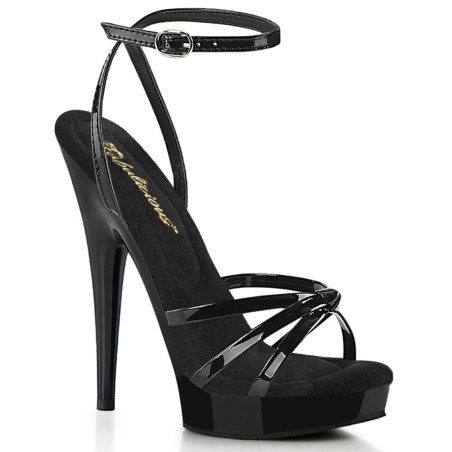 Fabulicious SULTRY-638 Black High Heel Strappy Sandals