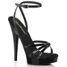 Fabulicious SULTRY-638 Black High Heel Strappy Sandals