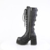 Demonia ASSAULT-218 Black Vegan Platform Women Boots