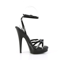 Fabulicious SULTRY-638 Black High Heel Strappy Sandals