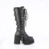 Demonia ASSAULT-218 Black Vegan Platform Women Boots