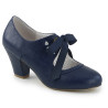 Pin Up Couture WIGGLE-32 Blue Cuben Heel Retro Pumps