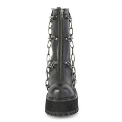 Demonia ASSAULT-66 Black Vegan Platform Women Boots