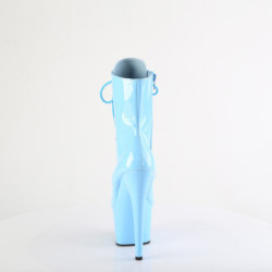 Pleaser ADORE-1020 Baby Blue Patent Heeled Ankle Boots