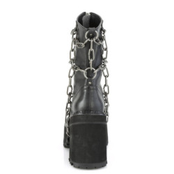 Demonia ASSAULT-66 Black Vegan Platform Women Boots