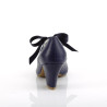 Pin Up Couture WIGGLE-32 Blue Cuben Heel Retro Pumps