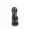 Demonia ASSAULT-72 Black Patent Platform Women Boots