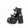 Demonia ASSAULT-72 Black Patent Platform Women Boots