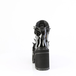 Demonia ASSAULT-72 Black Patent Platform Women Boots