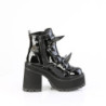 Demonia ASSAULT-72 Black Patent Platform Women Boots