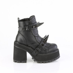 Demonia ASSAULT-72 Black Vegan Platform Women Boots