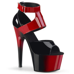 Pleaser ADORE-700-16 Black-Red Patent Red Black Sale