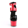 Pleaser ADORE-700-16 Black-Red Patent Red Black Sale
