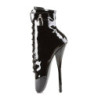 Devious BALLET-1025 Patent Padlock Spike Heeled Boots