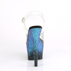 Pleaser ADORE-708SS Transparent Black Blue Glitter Sale