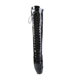 Devious BALLET-2020 Patent Spike Stiletto Heeled Boots