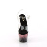 Pleaser ADORE-708SS Transparent Black Pink Glitter Sale