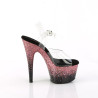 Pleaser ADORE-708SS Transparent Black Pink Glitter Sale