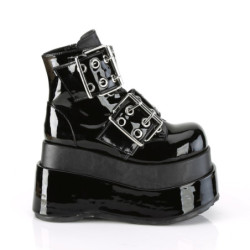 Demonia BEAR-104 Black Patent Vegan Platform Women Boots