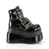 Demonia BEAR-104 Black Patent Vegan Platform Women Boots